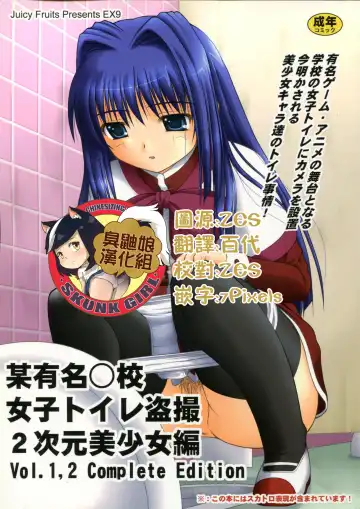 Read [Satomi Hidefumi] Bou Yuumei Koukou Joshi Toilet Tousatsu 2-jigen Bishoujo Hen Vol. 1, 2 Complete Edition - Fhentai