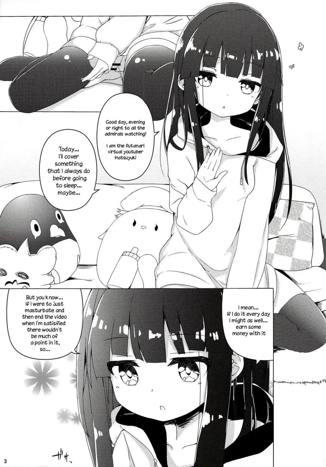 [Anakuro] Virtual Futanari YouTuber Musume Hatsuyuki-chan no Onaho Jikkyou Shouhin Review Douga Fhentai - Page 4