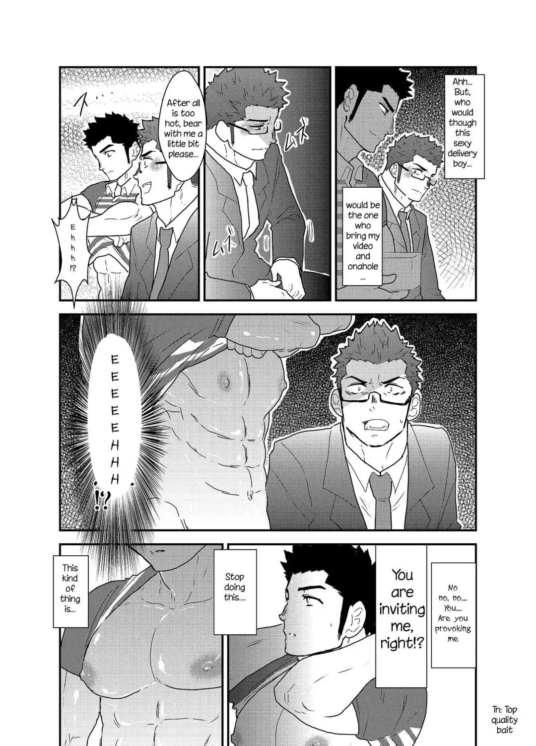 [Yamome] Totsujo Bakunyuu Haitatsuin no Onii-san to Elevator ni Tojikomerareta Ken ni Tsuite. | Suddenly I got stuck in the elevator with the big breasted delivery big bro Fhentai - Page 9