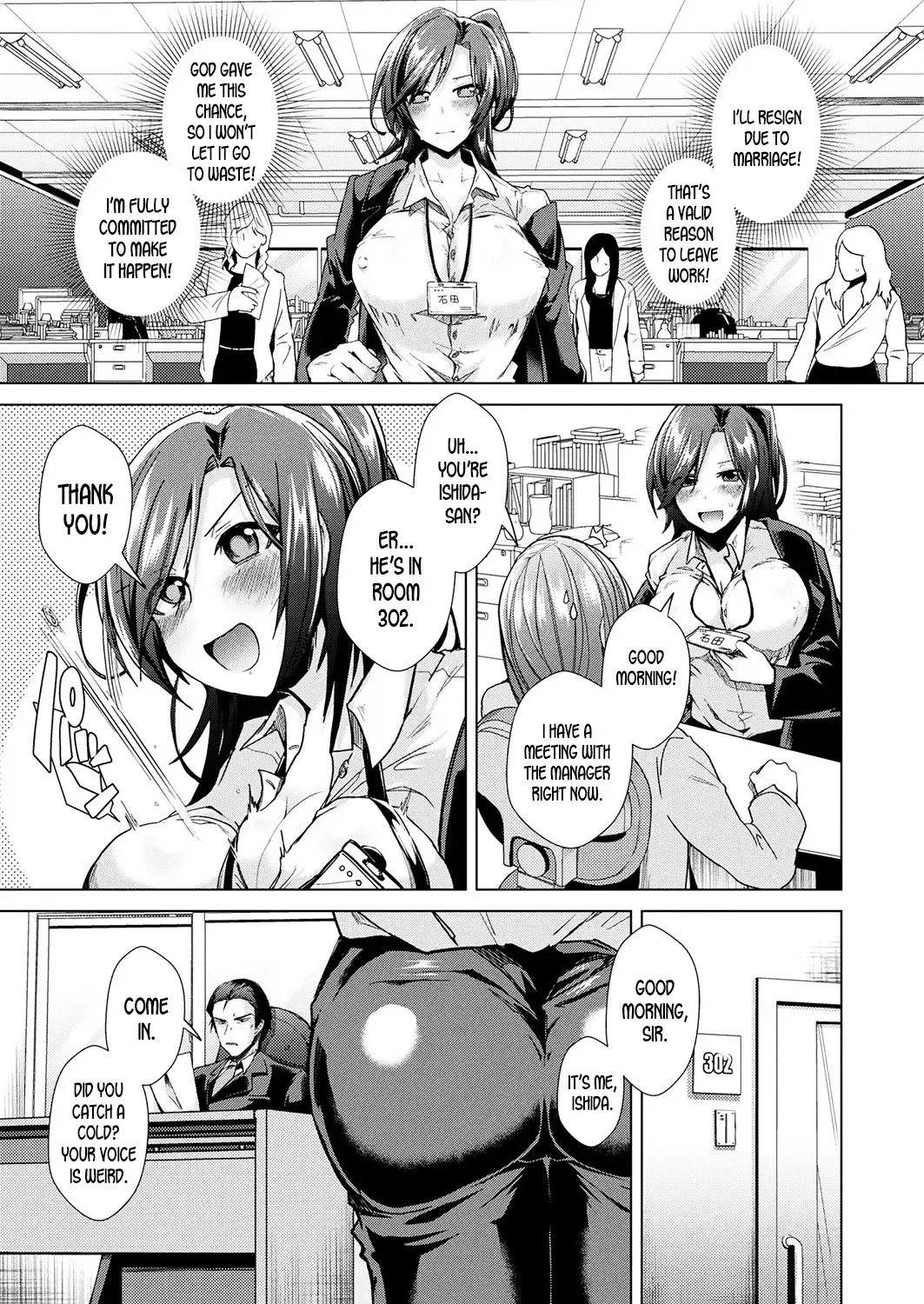 [Ebina Ebi] Nerae! Nyotaika Kotobukitaisya | Let's Aim For It! Turn into a Woman, Get Married and Resign from Work! Fhentai - Page 3