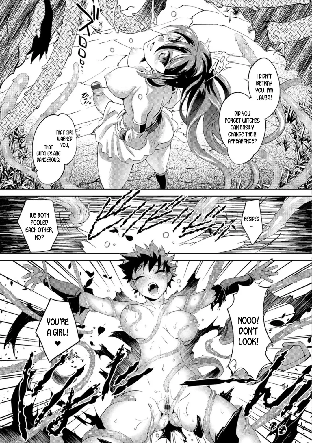 [Raymon] Nyotaika Yuusha to Futanari no Majo | Genderbent Hero and the Futanari Witch Fhentai - Page 13