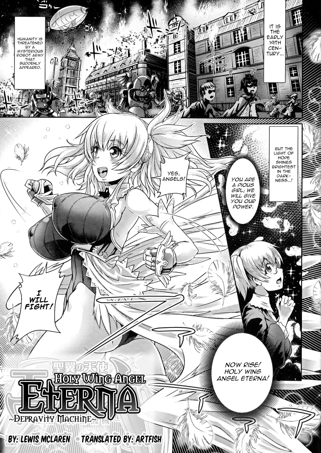 [Lewis Mclaren] Seiyoku no Tenshi Eterna ~Daraku no Sakusei Kikai~ | Holy Wing Angel Eterna ~Depravity Machine~ Fhentai - Page 1
