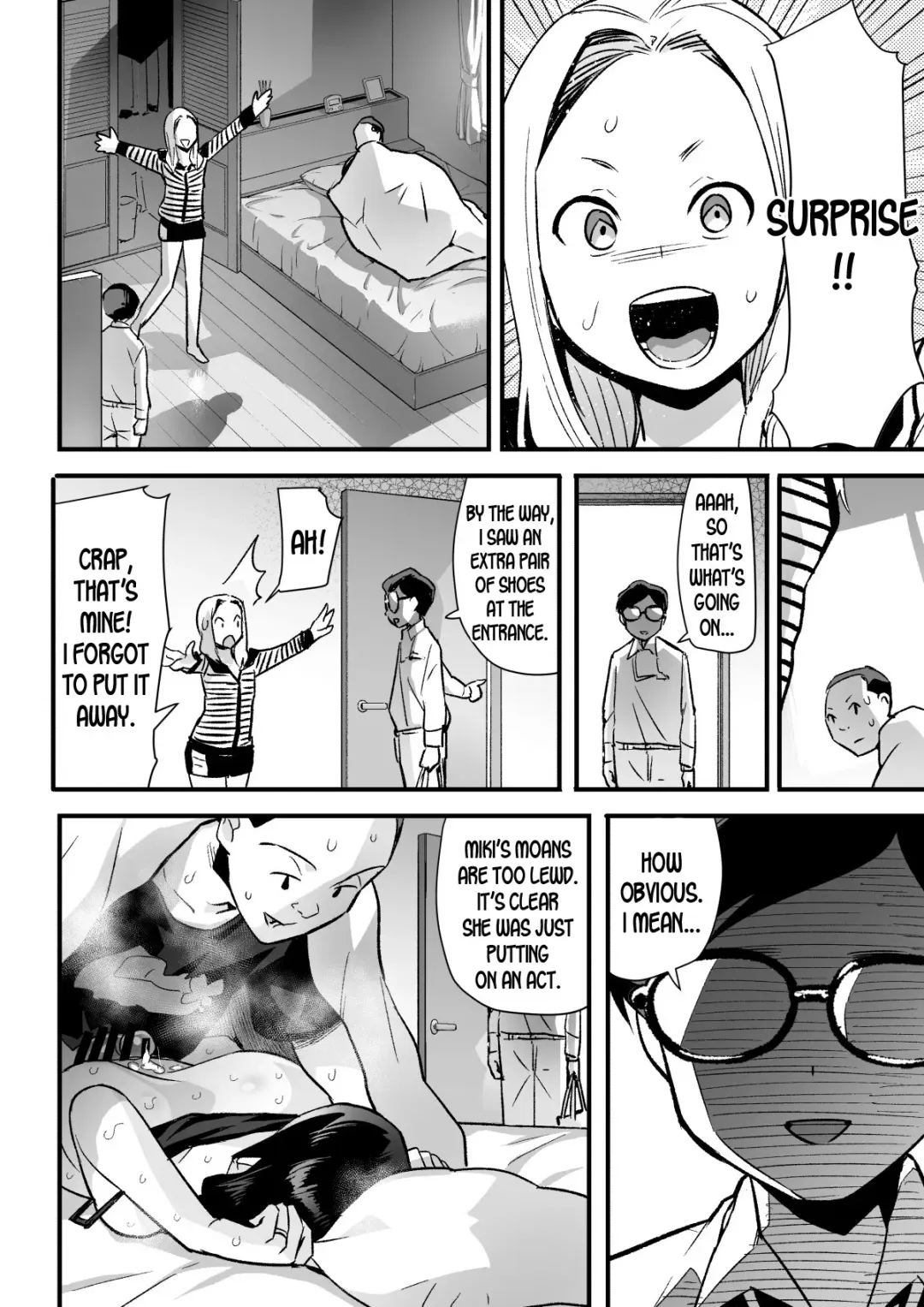 [Toilet Komoru] Hitozuma Netori Surprise ~Danna no Me no Mae de Chitsunai Shasei~ Fhentai - Page 35