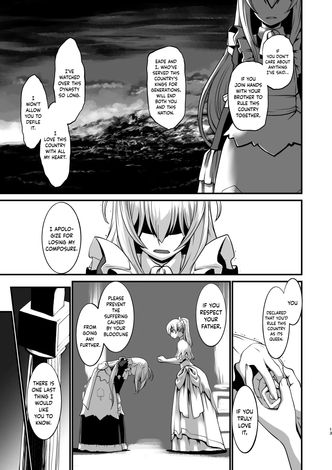 [Ruuen Rouga] Kishi Danchou Kairakusu Kakute Kishi Danchou Hime Kishi To Naru Ch. 4 | Thus the Knight Commander becomes the Princess Knight Fhentai - Page 12