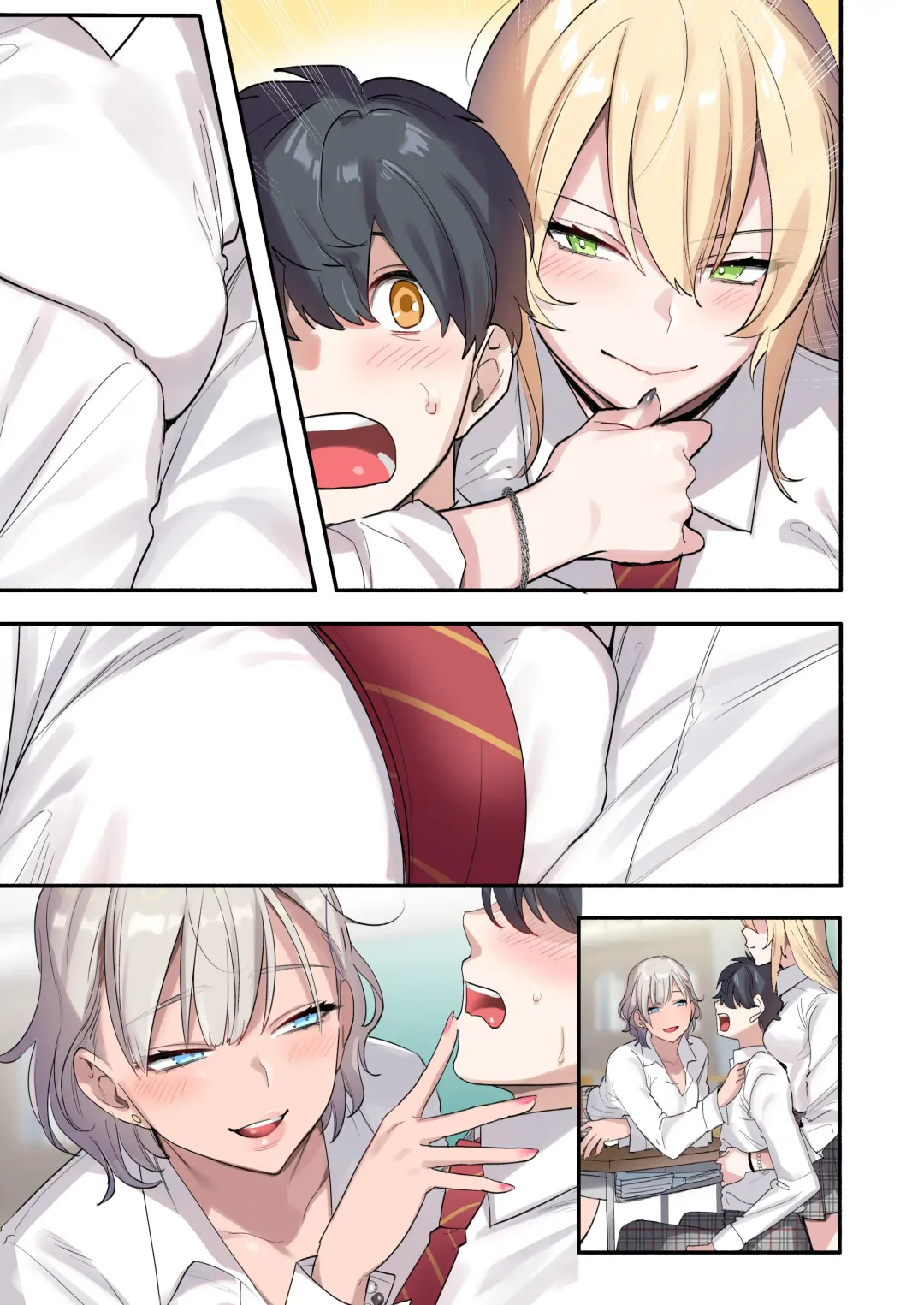 [Oniben Katze] Class de Otoko wa Boku Hitori!? ~Kawaii Anoko-tachi ni Kakomarete~ Fhentai - Page 56