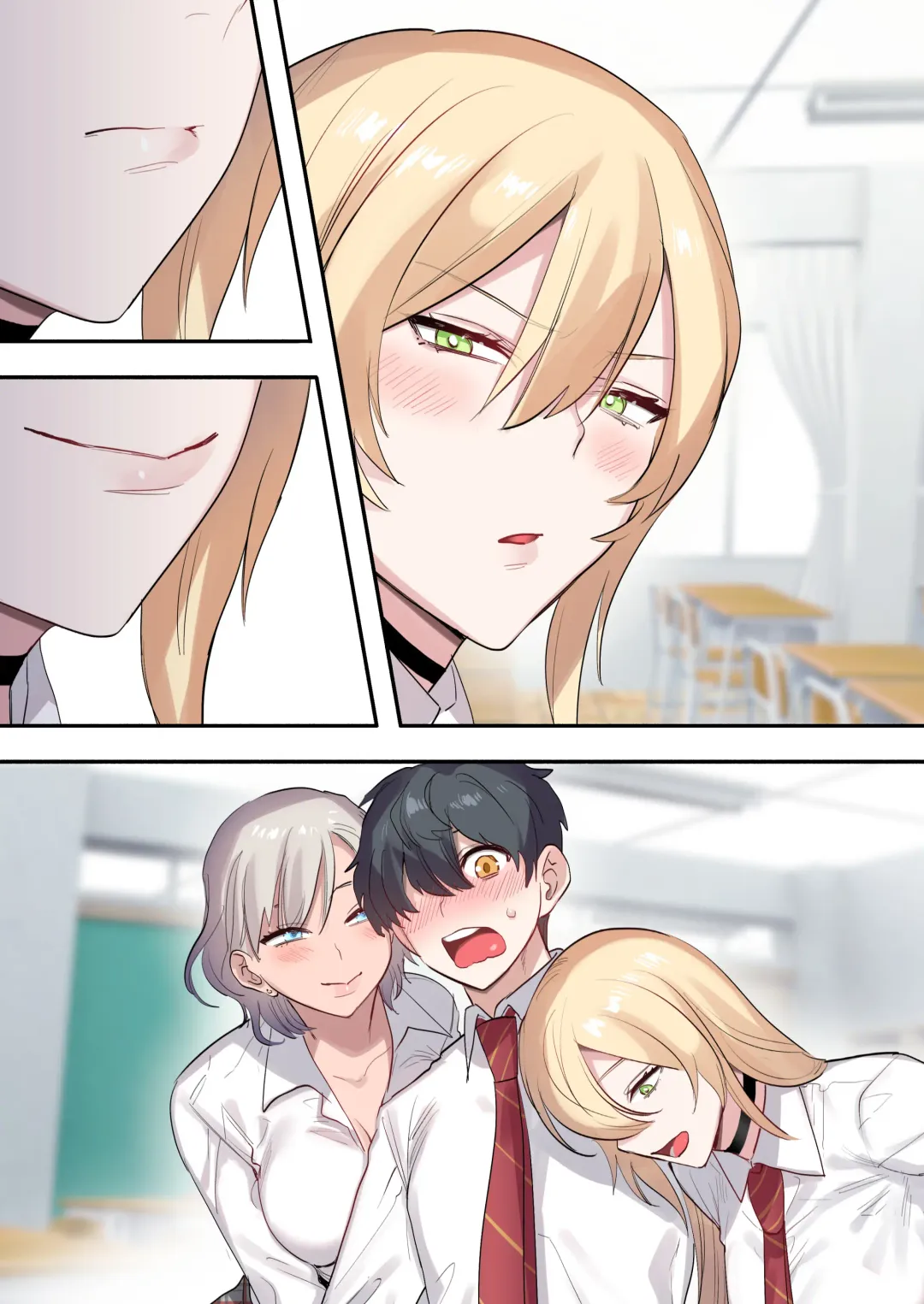 [Oniben Katze] Class de Otoko wa Boku Hitori!? ~Kawaii Anoko-tachi ni Kakomarete~ Fhentai - Page 58