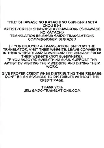 [Shiawase No Katachi] Shiawase no Katachi no Guruguru Neta Chou 81+1 Fhentai - Page 2