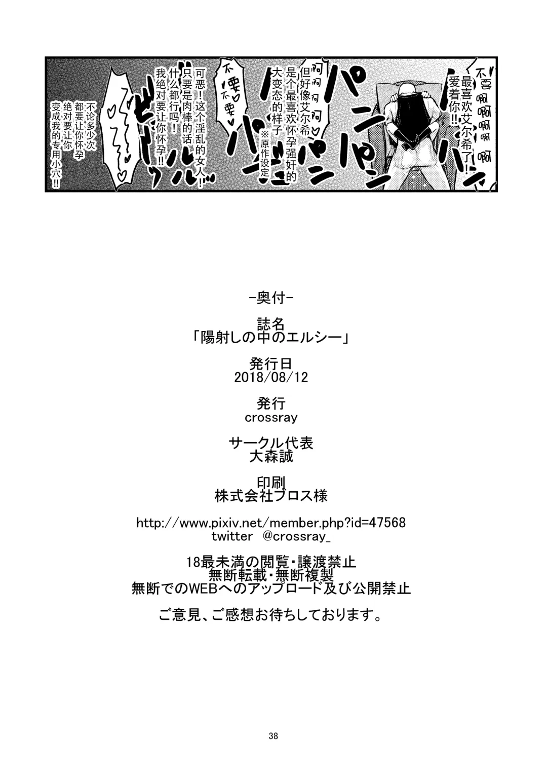 [Oomori Makoto - Sumiyao] Hizashi no Naka no Elsie Fhentai - Page 39