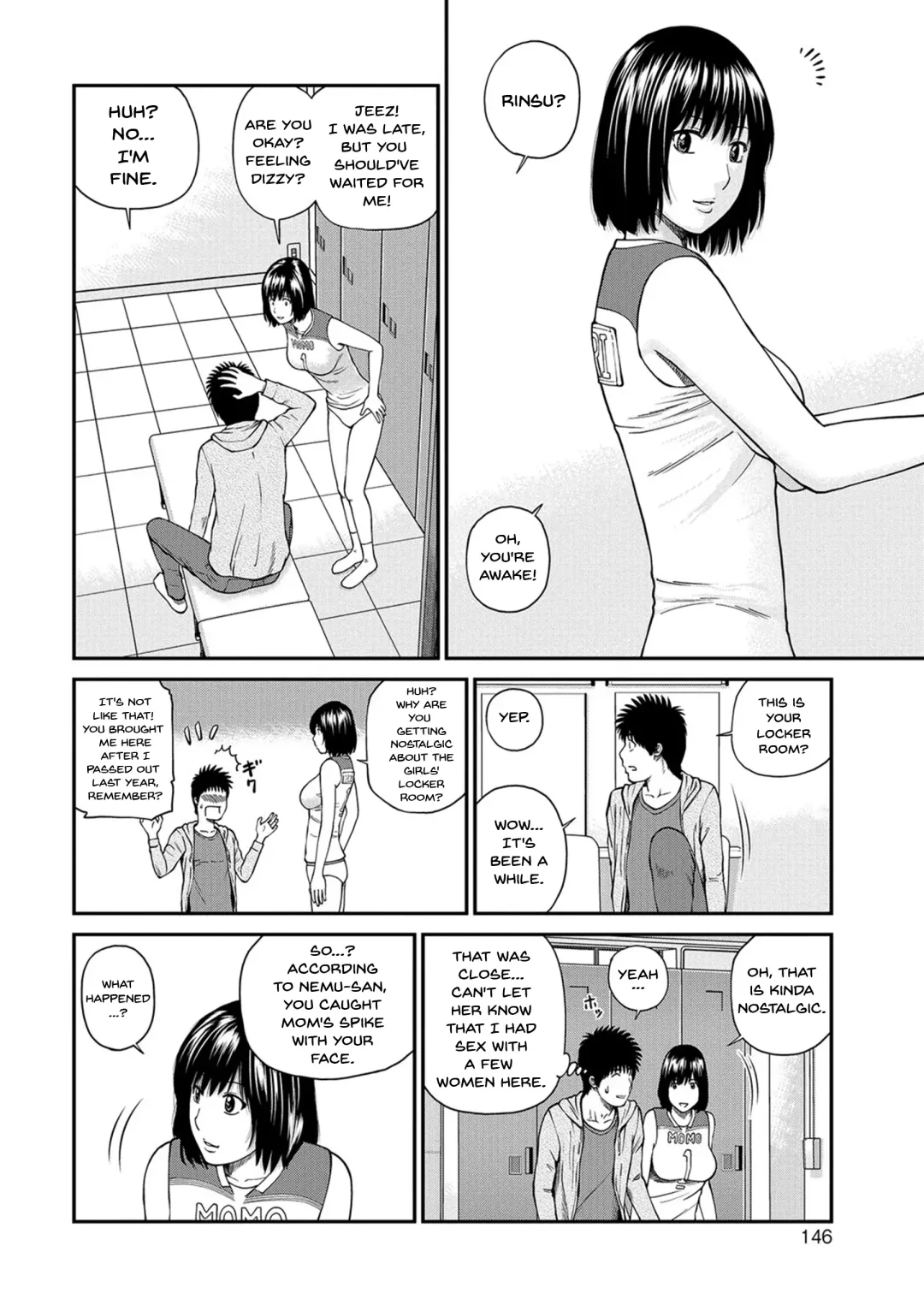 [Kuroki Hidehiko] Momojiri Danchi Mama-san Volley Doukoukai - Mom's Volley Ball | Momojiri District Mature Women's Volleyball Club Fhentai - Page 141