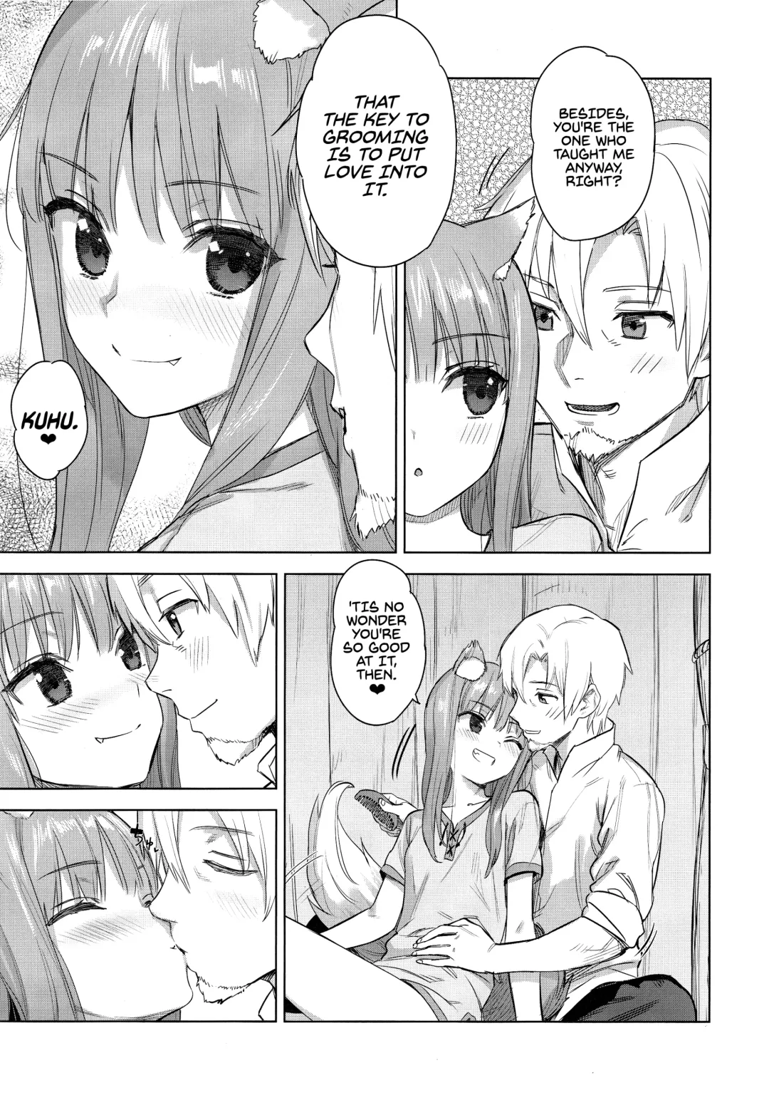 [Kawakami Rokkaku - Takanashi Rei] Wacchi to Shippori Kezukuroi Bon | Affectionate Grooming With Me Fhentai - Page 4