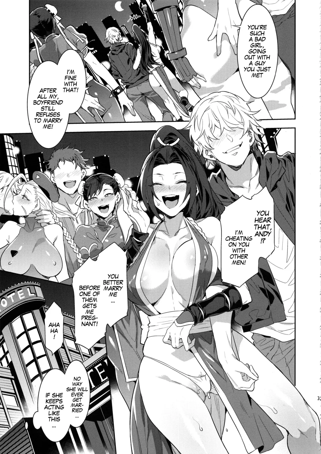 [Mizuryu Kei] Kakutou Musume Yarimoku Goukon | Casual Sex Party With Fighting Game Gals Fhentai - Page 32