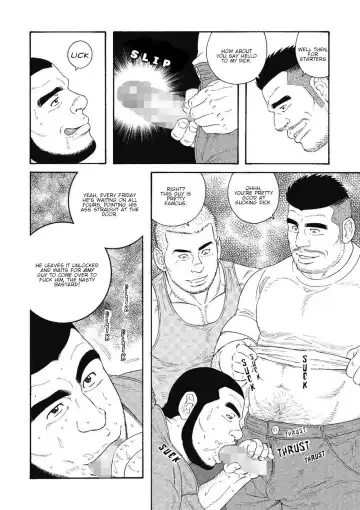 [Tagame Gengoroh] Kinyou no Yoru wa Yotsunbai de | Friday Night on All Fours Fhentai - Page 12