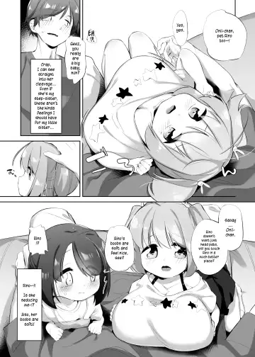 [Pedocchi] Imouto ni Hasamarete Shiawase Desho? | Between Sisters, Are You Happy? Fhentai - Page 7