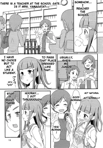 Sensei! Tsuugakuro de "Jojisou" Shitemite! | Teacher! Try dressing up as a girl on a school road! Fhentai - Page 14