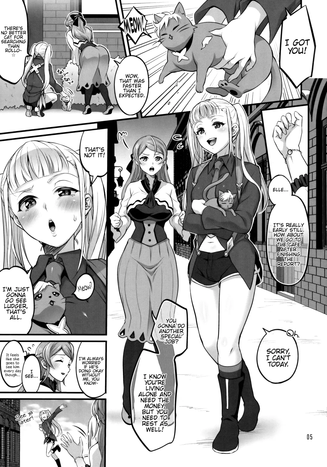 [Tokimachi Eisei] Otona ni Natte mo Kawarazu Futanari Elle ni Furimawasareru! Fhentai - Page 4