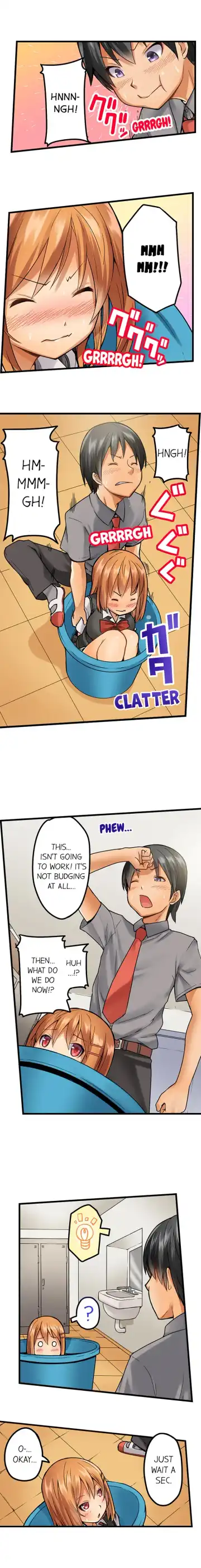 [Kintarou] Oshiri Marudashi Soku Ecchi Ugokenai no ni, Ima? Kono Mama!? | Trapped Sex in a Bucket Fhentai - Page 8