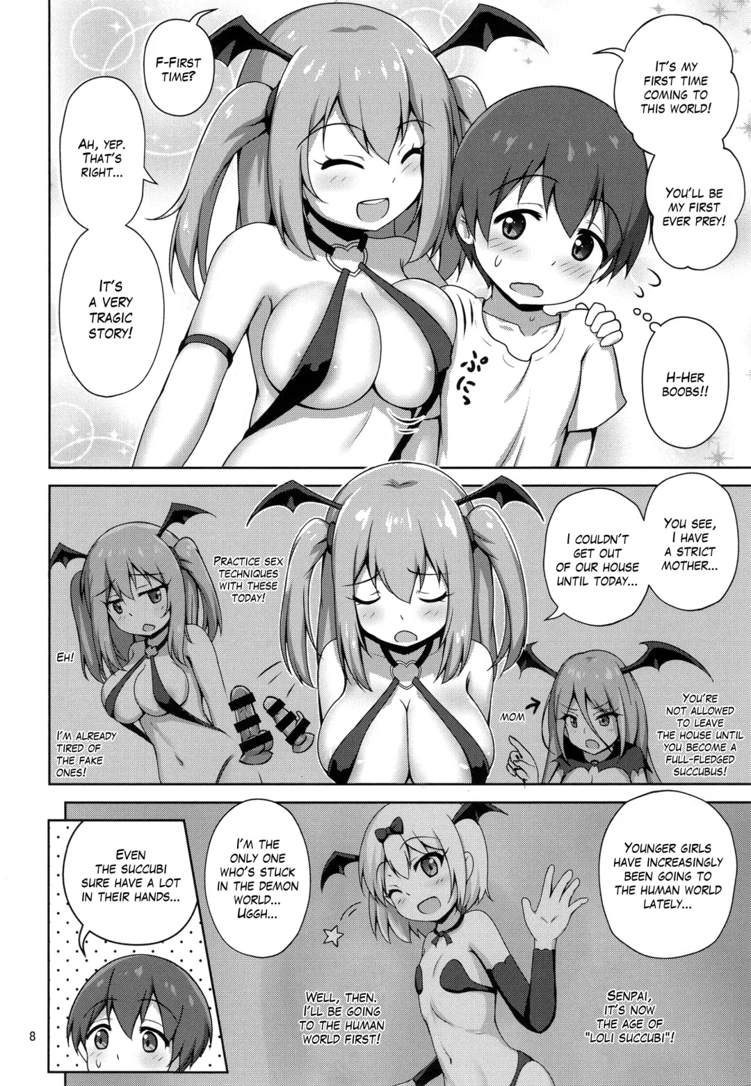 [Arisu Kazumi] Hakoiri Succubus, Shota ni Deau. | The Sheltered Succubus Meets A Little Boy. Fhentai - Page 7