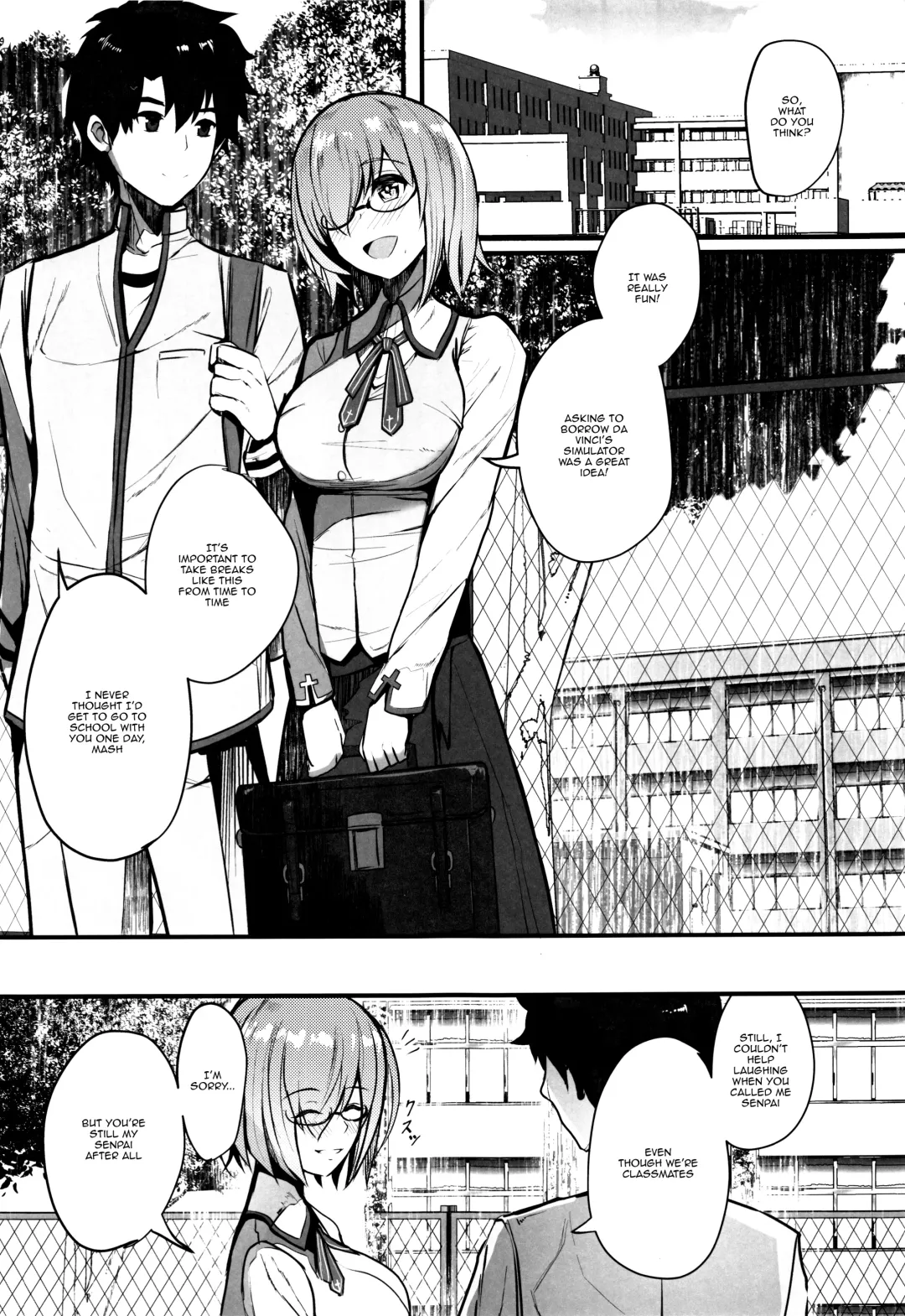 [Untue] Mash to Koukou Seikatsu Seifuku Hatsu Ecchi Hen | Having a Lewd Highschool Life With Mash Fhentai - Page 2