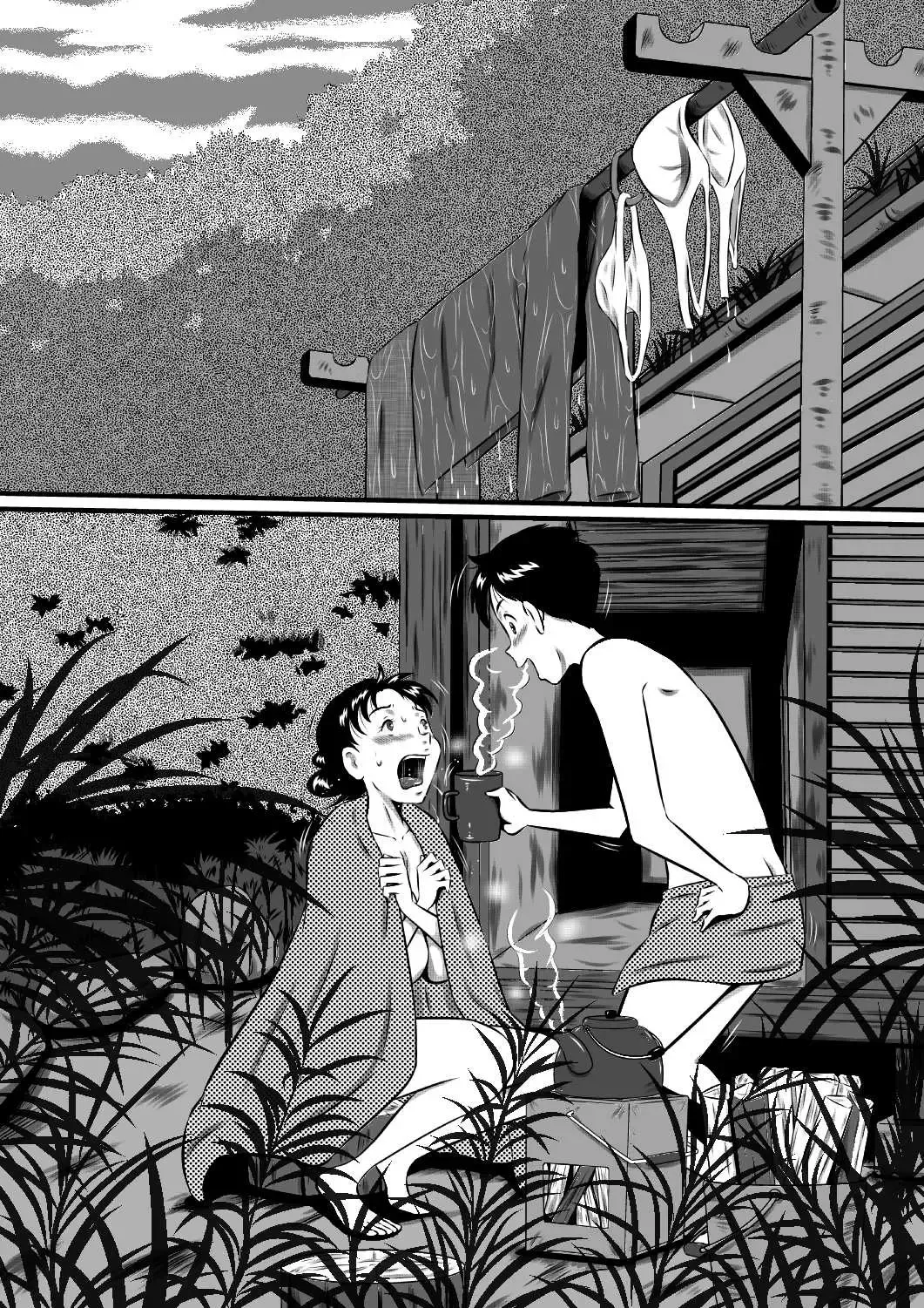 [Point Takashi] Kaa-san, Kaa-san! Kaa-saaaan! Mujintou, Oyako Futari de Yagai Sex! Fhentai - Page 34