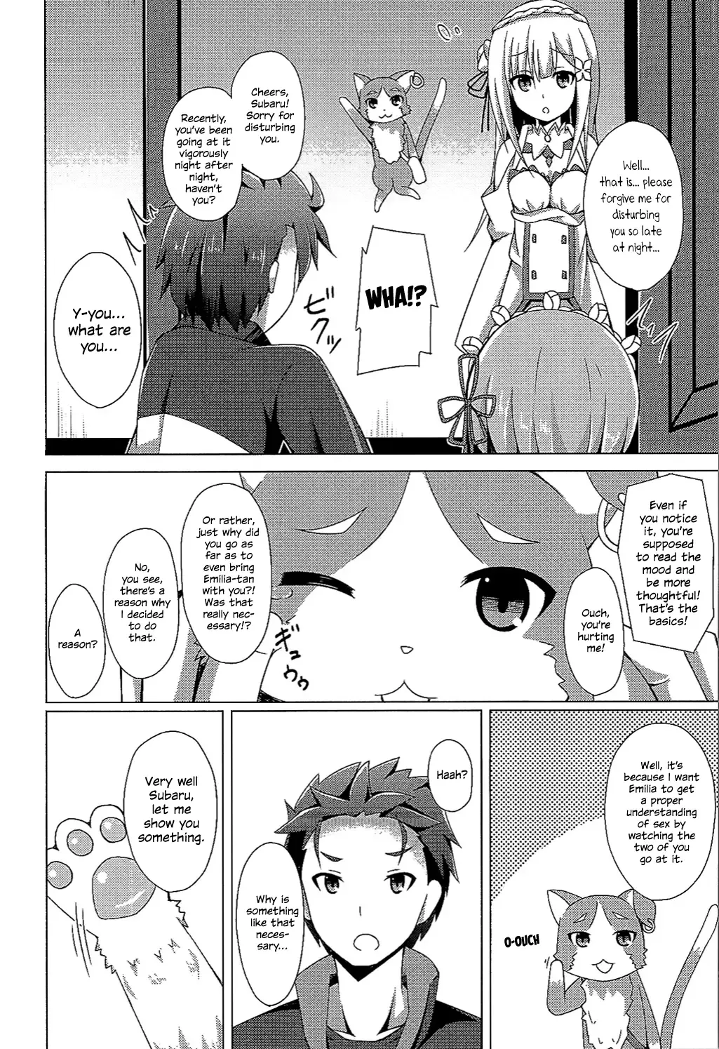 [Narumi Yuu] Oshiete Rem Sensei - Emilia-tan to Manabu Hajimete no SEX | Teach me, Rem-sensei! An introduction to sex with Emilia-tan Fhentai - Page 5
