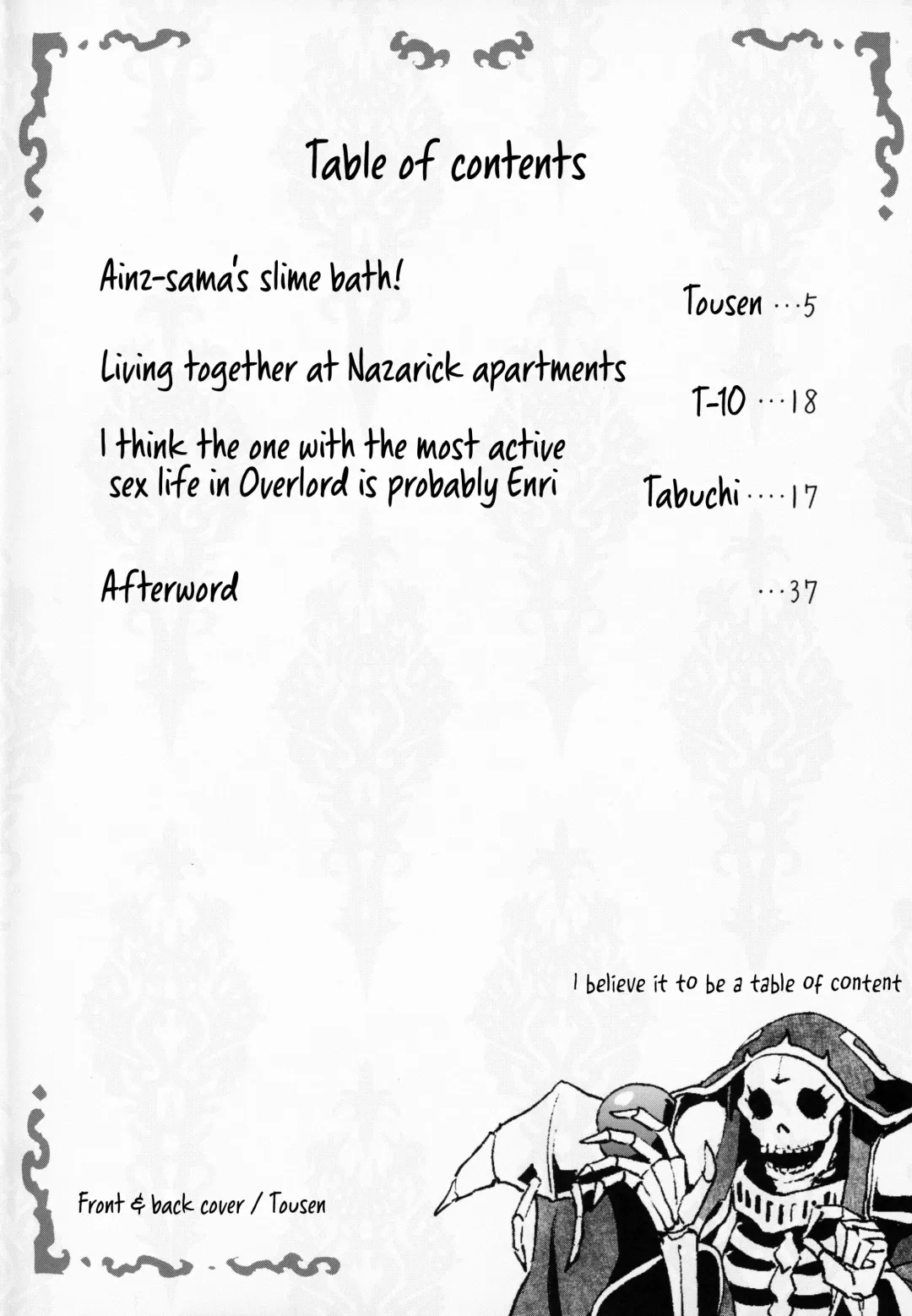 [T-10 - Tousen] Otona no Nazarick | Adult Nazarick Fhentai - Page 3