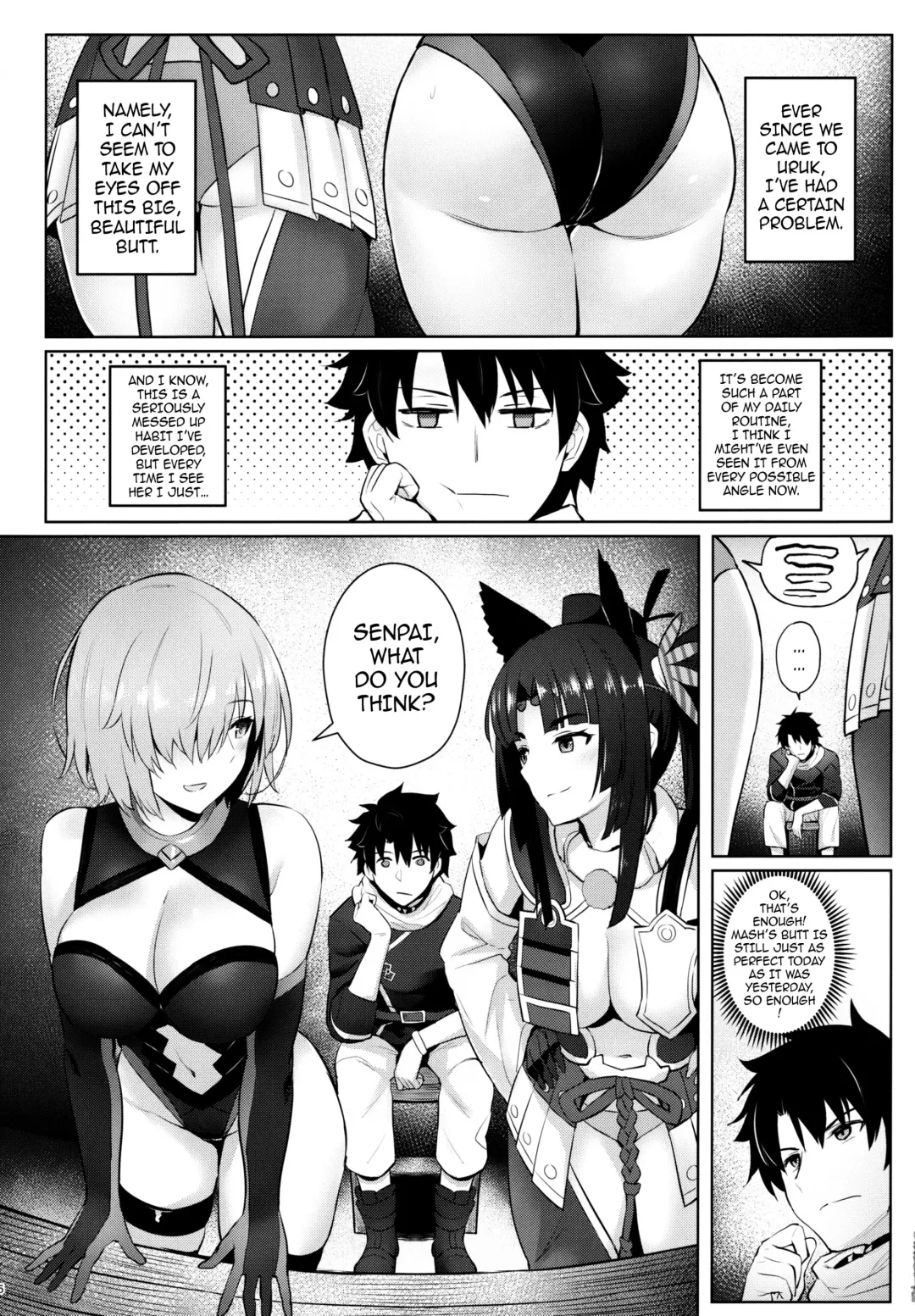 [Zhen Lu] Mash no Bishiri Inmu | Mash's Big, Beautiful Butt Wet Dreams Fhentai - Page 3