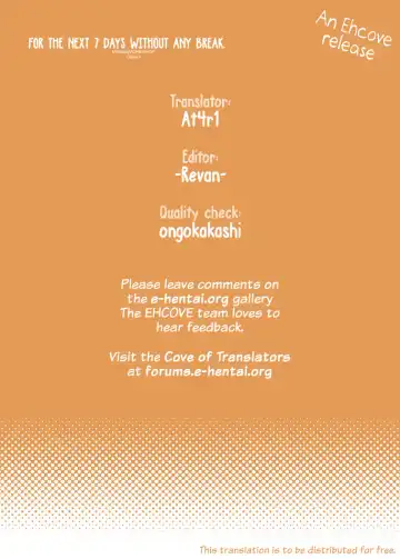 [Cloth Tsugutoshi - Usashiro Mani] Nijuuyojikan, Nanokakan Zutto. | For the next 7 days without any break. Fhentai - Page 63