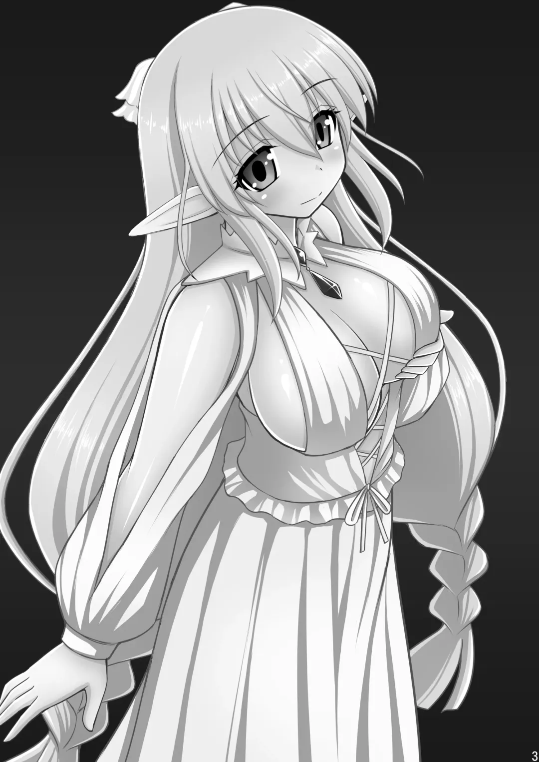 [Kittsu] Chou Oppai Elf ni Oshioki Fhentai - Page 3