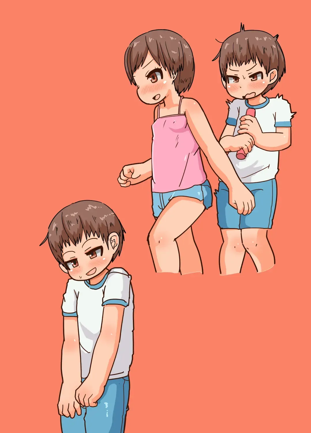 [Amami Hachiware] Undou Zuki na Onee-chan to Undou Girai na Otouto-kun Fhentai - Page 35