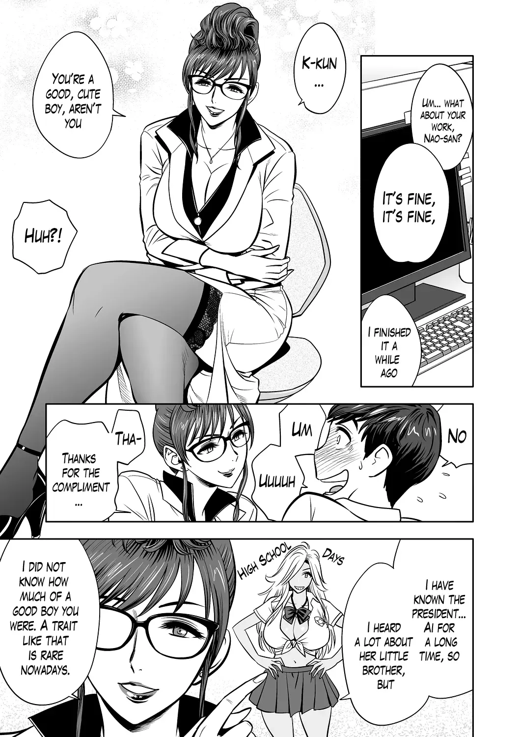 [Tatsunami Youtoku] Gal Ane Shachou to Harem Office ~SEX wa Gyoumu ni Fukumimasu ka?~ Fhentai - Page 39