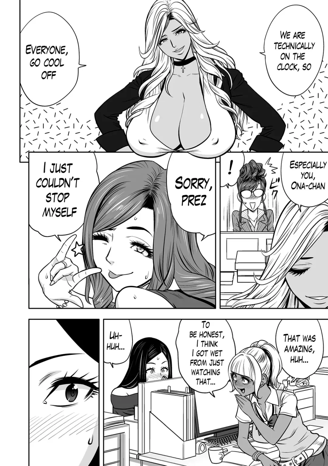 [Tatsunami Youtoku] Gal Ane Shachou to Harem Office ~SEX wa Gyoumu ni Fukumimasu ka?~ Fhentai - Page 78