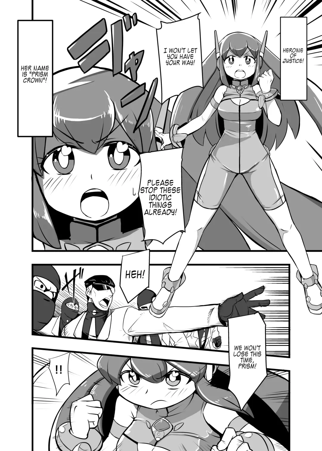 [Iken] Aku no Soshiki ni Haiboku Shite Ryoujoku Sareru Henshin Heroine Prism Crown Fhentai - Page 4