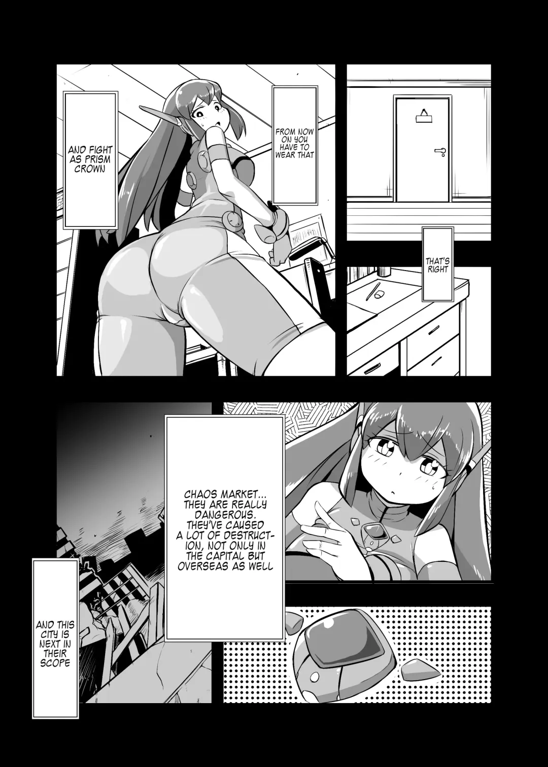 [Iken] Aku no Soshiki ni Haiboku Shite Ryoujoku Sareru Henshin Heroine Prism Crown Fhentai - Page 40