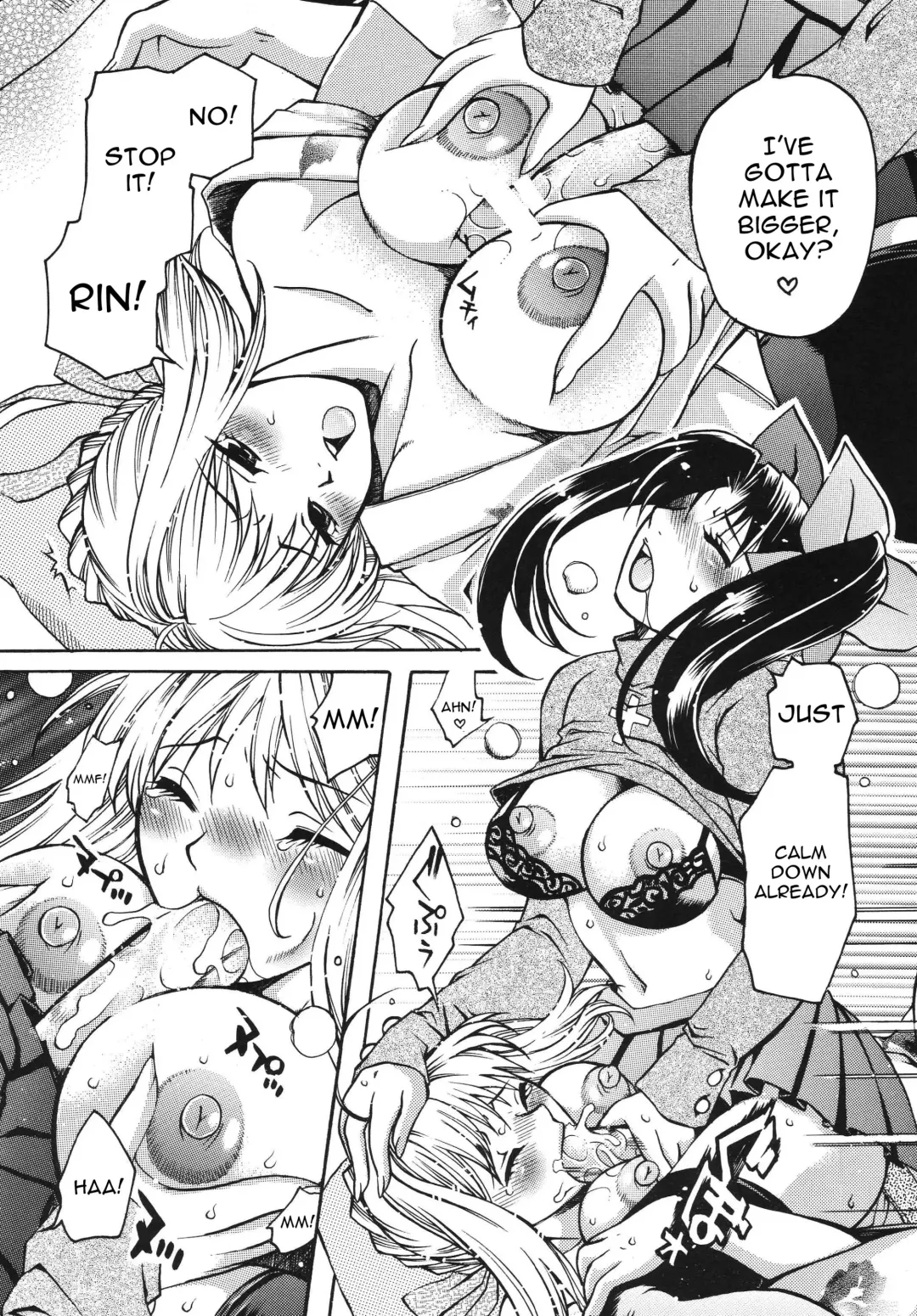 [Higashimidou Hisagi] Futanari Rin x Kyonyuu Saber | Futanari Rin X Huge-Rack Saber Fhentai - Page 6