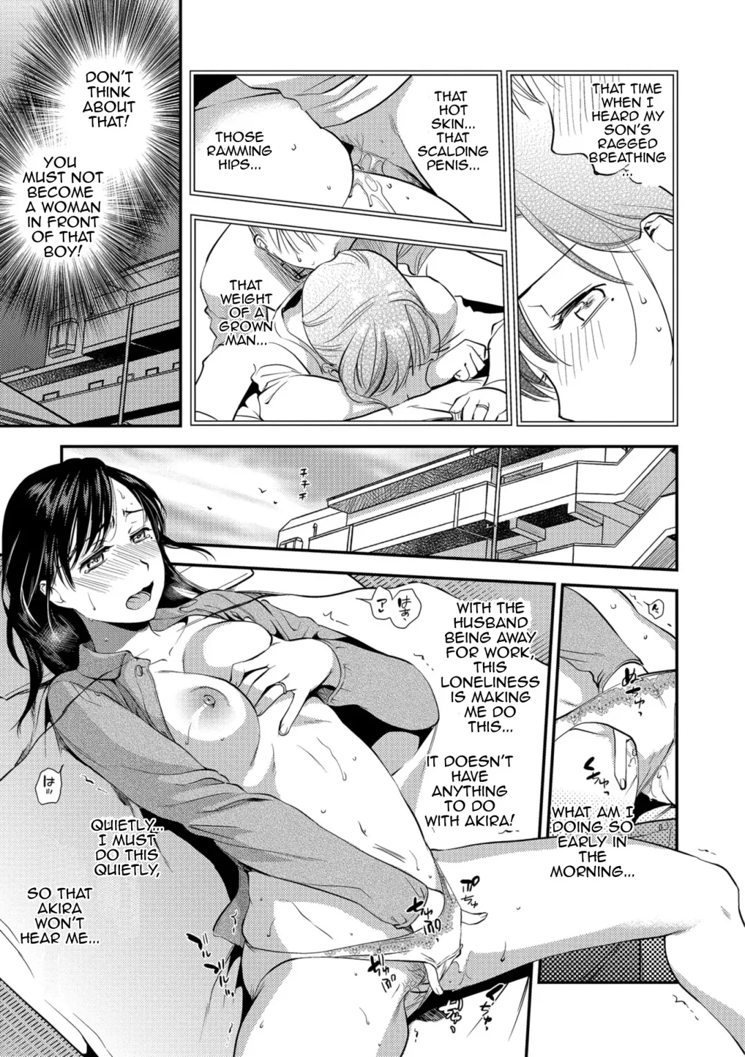 [Ohsaka Minami] Hatsujou Oyako -Okaa-san wa Shinpaisei- | Rutting Mother and Son ~Mother Tends to Worry~ Fhentai - Page 41
