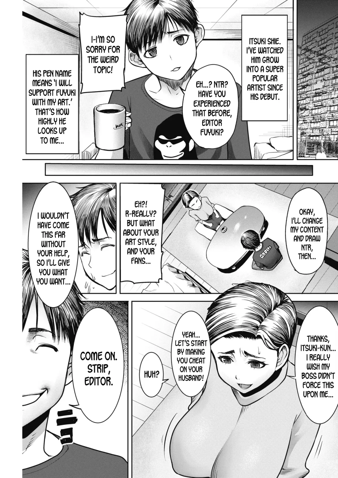 [Tanaka Aji] Onna Henshuuchou / Fuyuki Akira no Netotare Manga Seisaku no Michi | Female Editor-in-Chief Fuyuki Akira's Way of Creating NTR Manga! Fhentai - Page 3