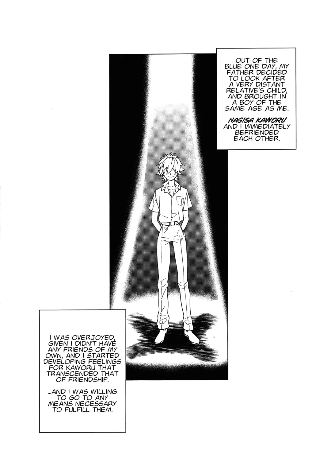 [Munomerikun] Ore no Koto o Ikari Shinji da to Omoikomu Saimin ni Kakatta Nagisa Kaworu-kun wa Mechamecha Yasashii ~Ore no Beautiful World~ Fhentai - Page 3