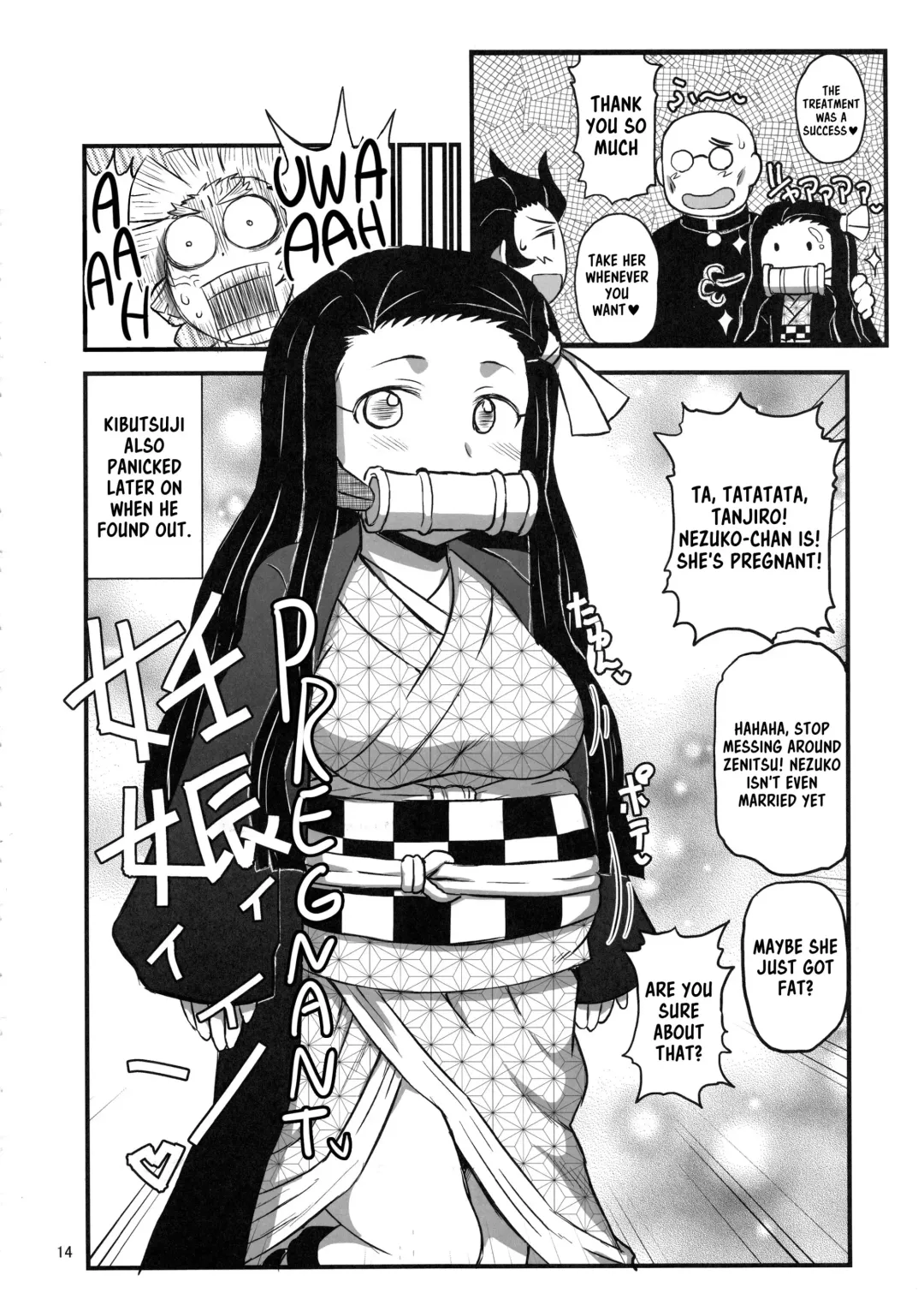 [Deep Valley] Mechashiko no Chinpo ~Nikuyoku o Osaekirenaku Natta Nezuko-chan ga Dosukebe Ossan Tanebashira to Kettou Shite Eiyou Hokyuu Suru Hon~ Fhentai - Page 13