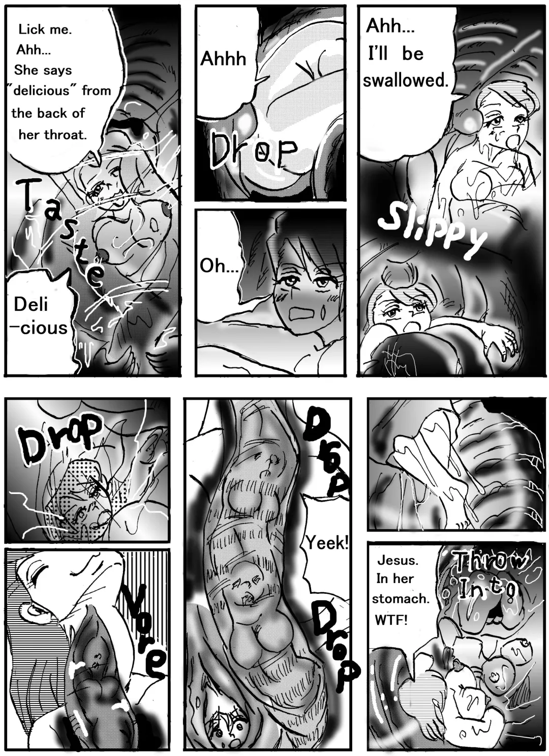 [Stuka] The real vore of the gaintess & Man-sucking leech fear Fhentai - Page 4