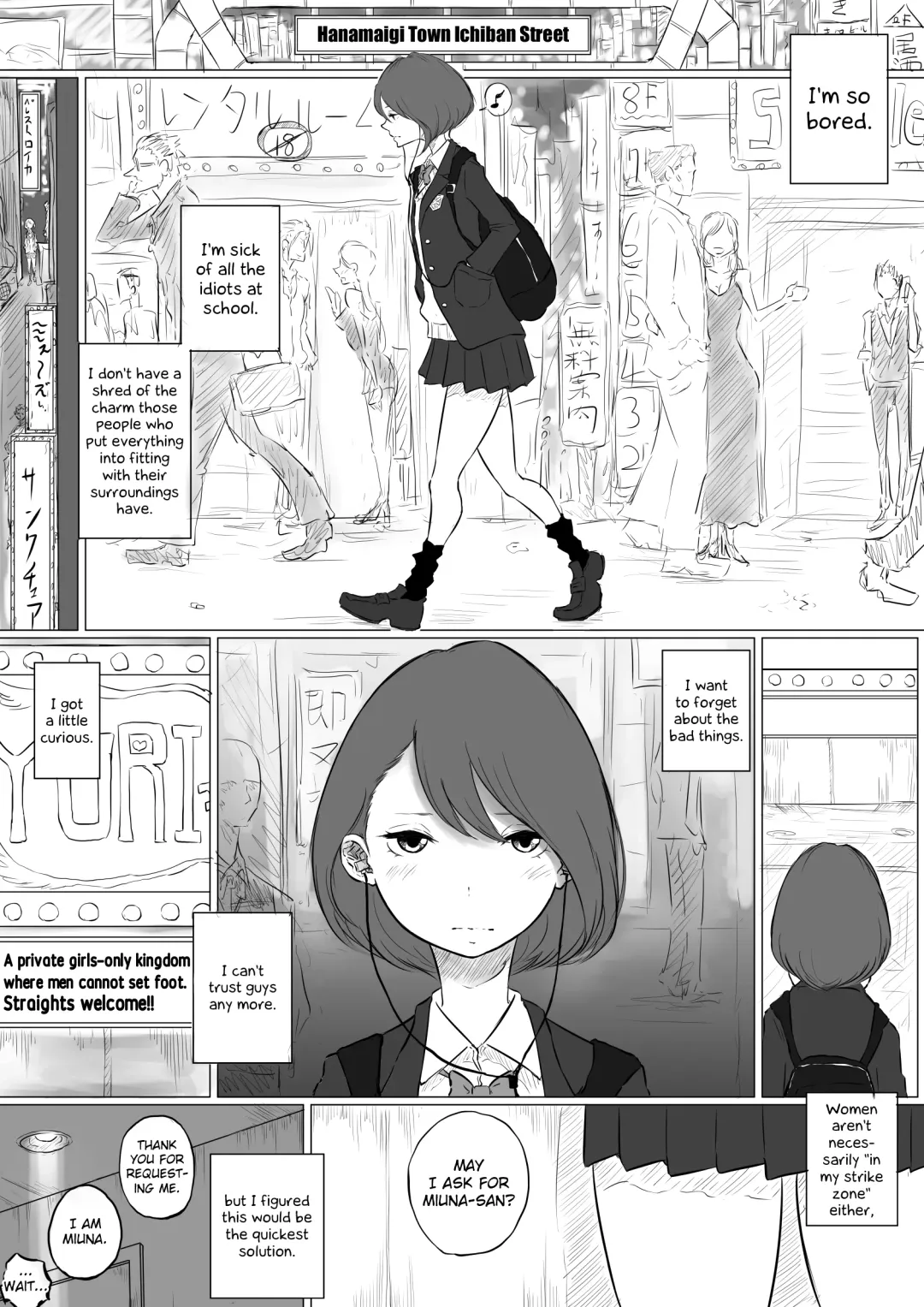 [Pandacorya] Sousaku Yuri: Les Fuuzoku Ittara Tannin ga Dete Kita Ken | I Went to a Lesbian Brothel and My Teacher Was There Fhentai - Page 1