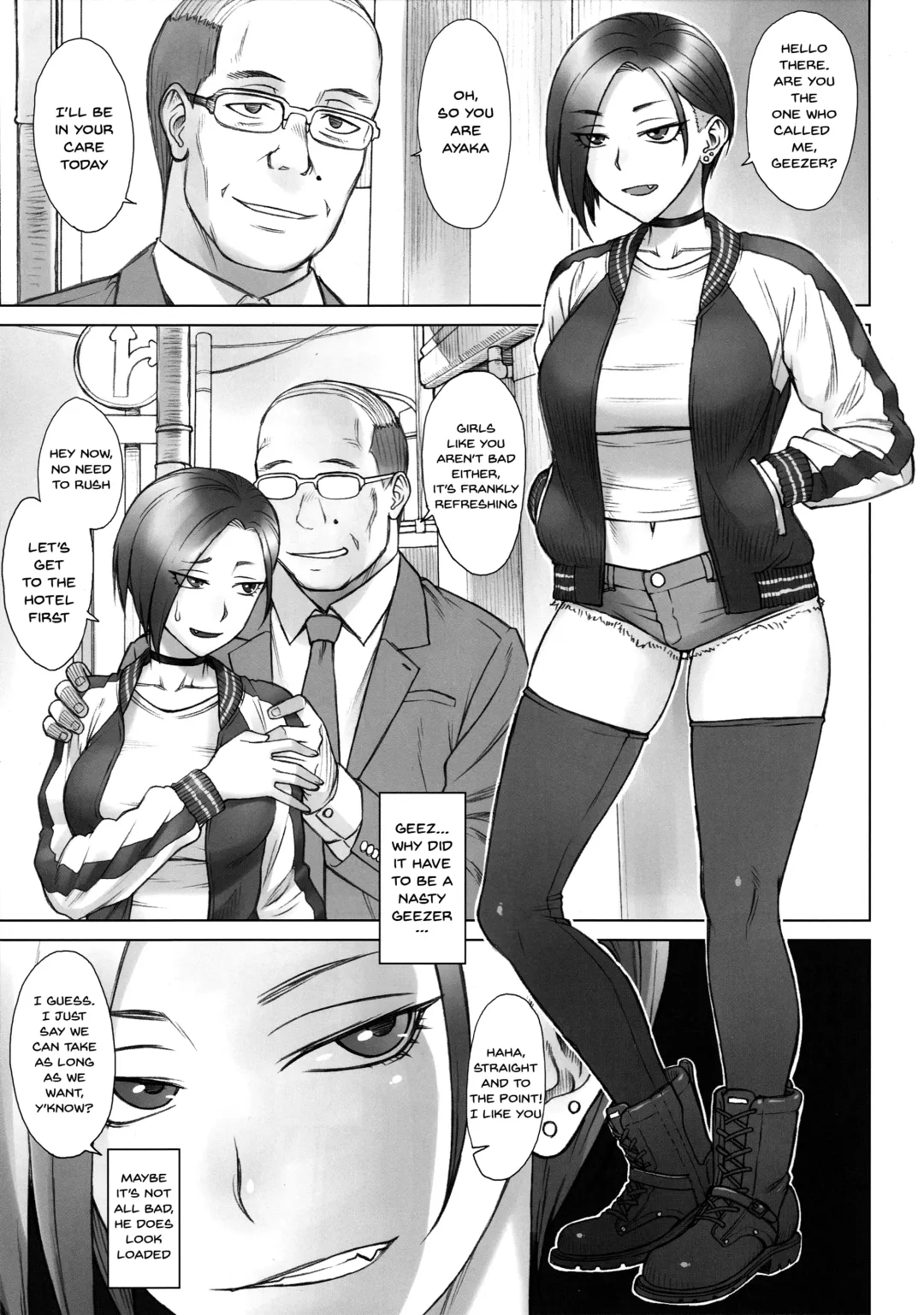 [Bang-you] Stun Gun Ayaka vs Dekachin Oji-san | Stungun Ayaka vs An Old Geezer WIth a Giant Cock Fhentai - Page 3
