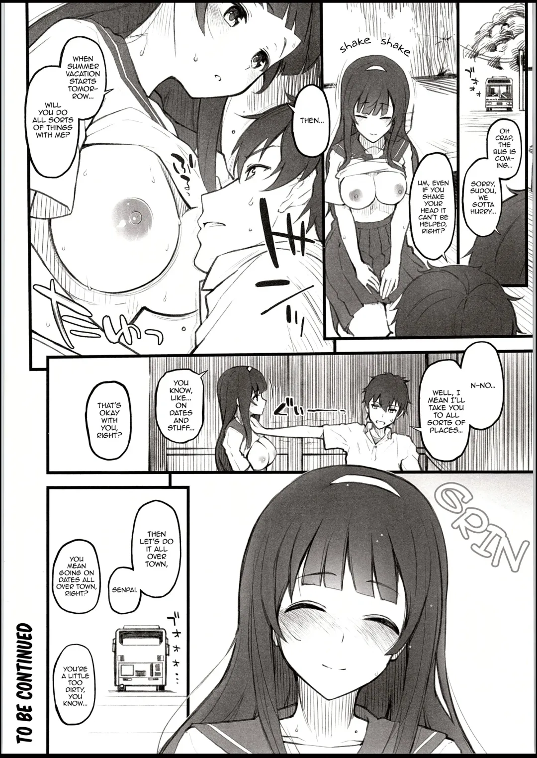 [Morimiya Masayuki] Natsu no Hi, Kouhai to, Bus-tei de. | On a Summer Day, with My Kouhai, at the Bus Stop. Fhentai - Page 15