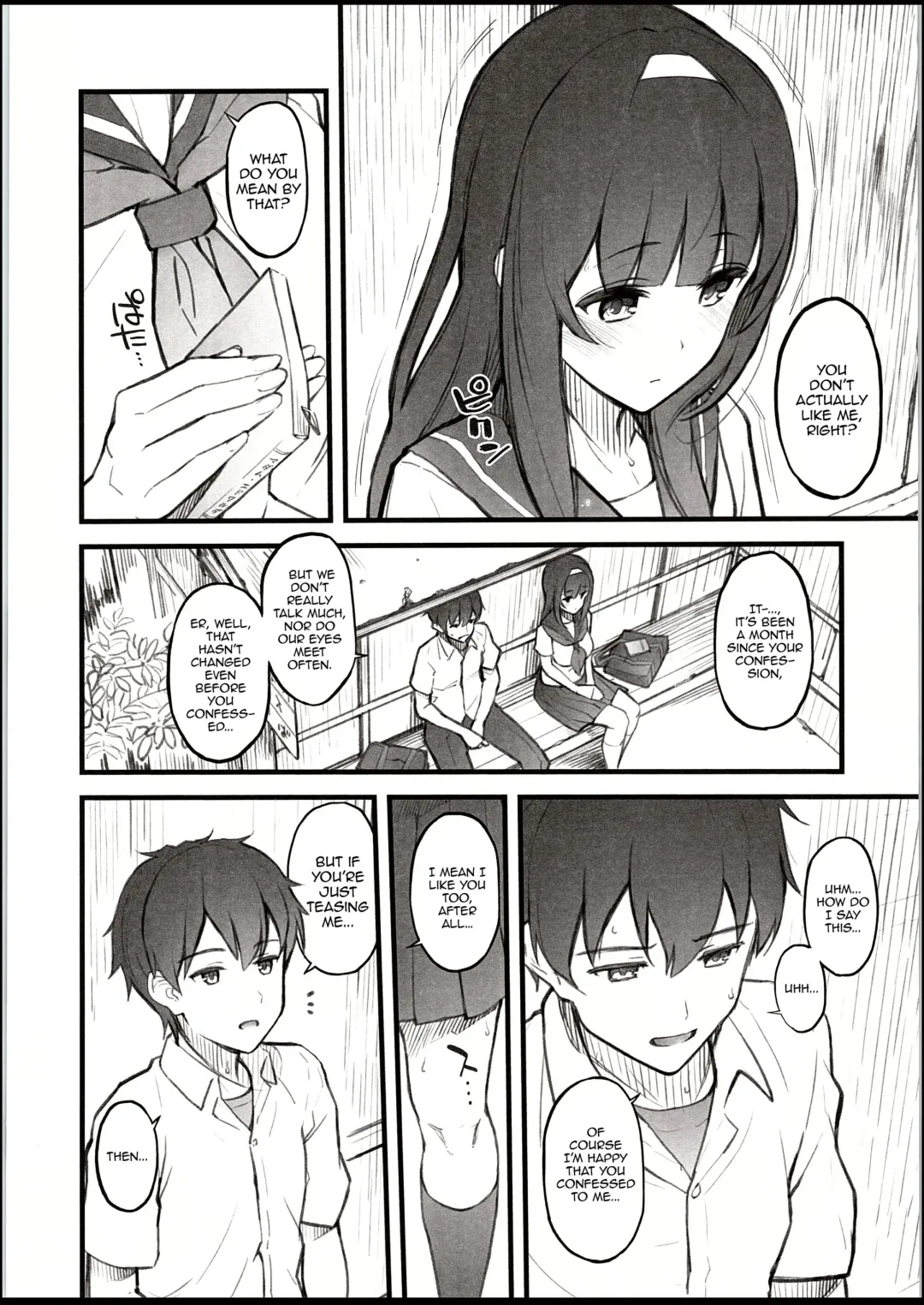 [Morimiya Masayuki] Natsu no Hi, Kouhai to, Bus-tei de. | On a Summer Day, with My Kouhai, at the Bus Stop. Fhentai - Page 5