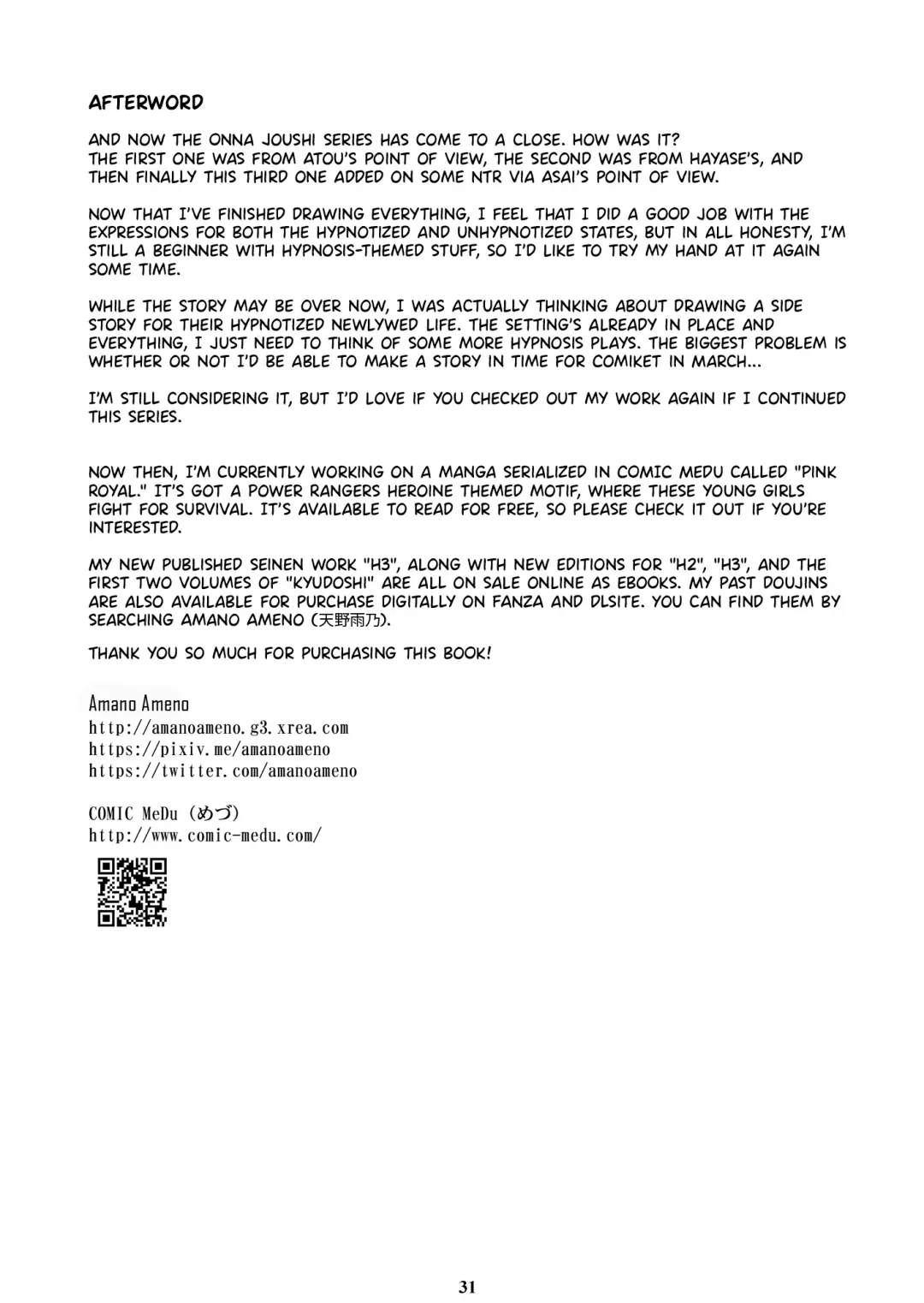 [Amano Ameno] Kyonyuu Onna Joushi Saimin Nikuningyou 3 Fhentai - Page 30