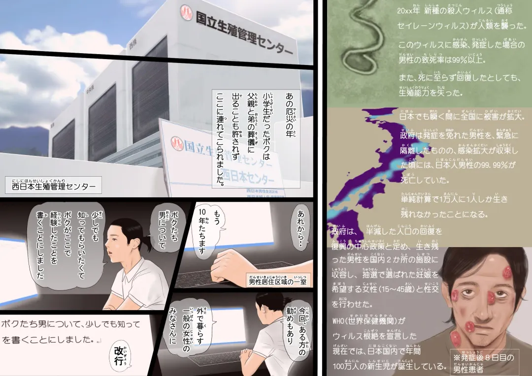 99.99% no Otoko ga Shimetsu Shita Sekai de Taneuma no You na Seikatsu o Okuru Boku no Monogatari Fhentai - Page 2