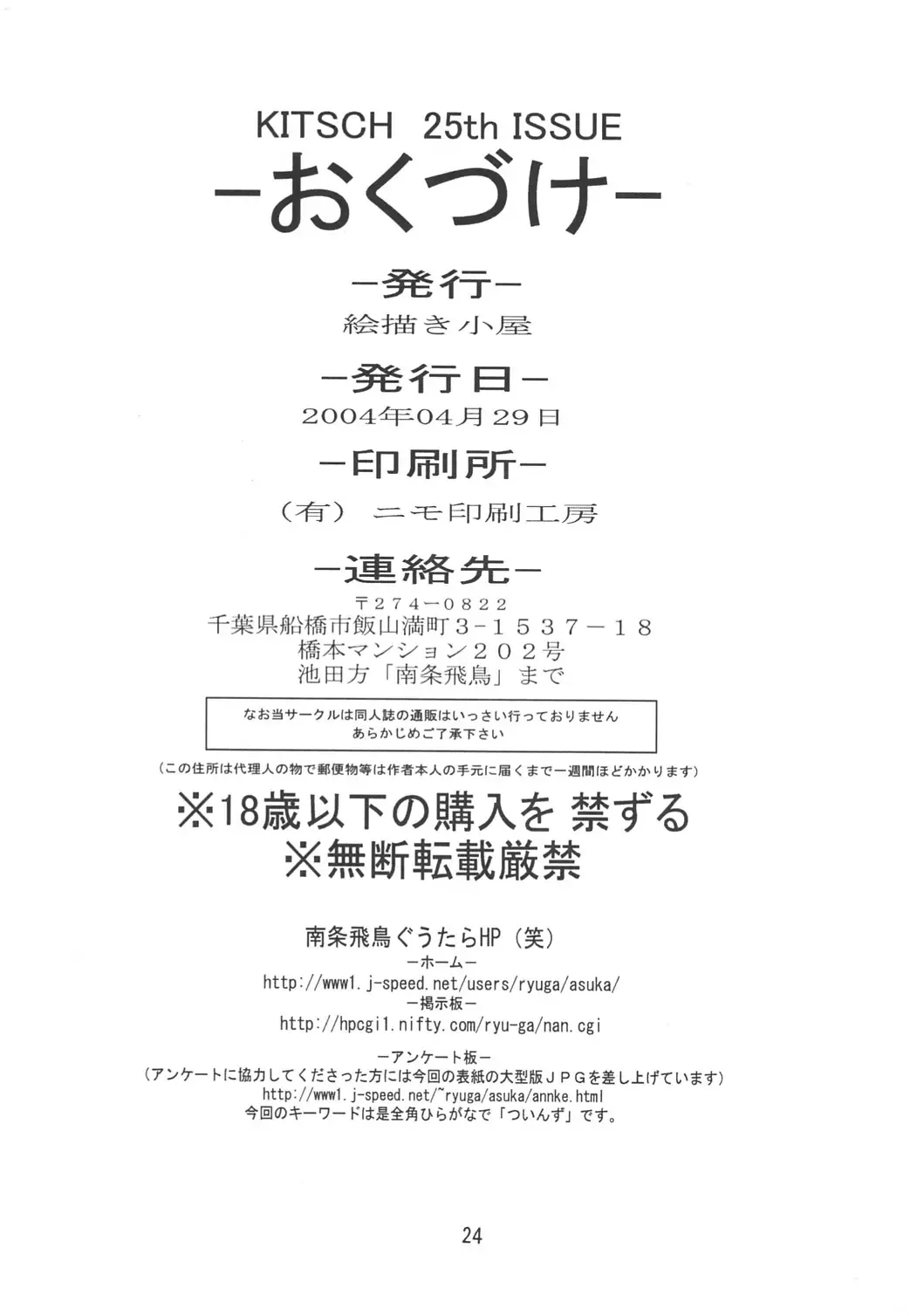 [Nanjou Asuka] KITSCH 25th Issue Fhentai - Page 25
