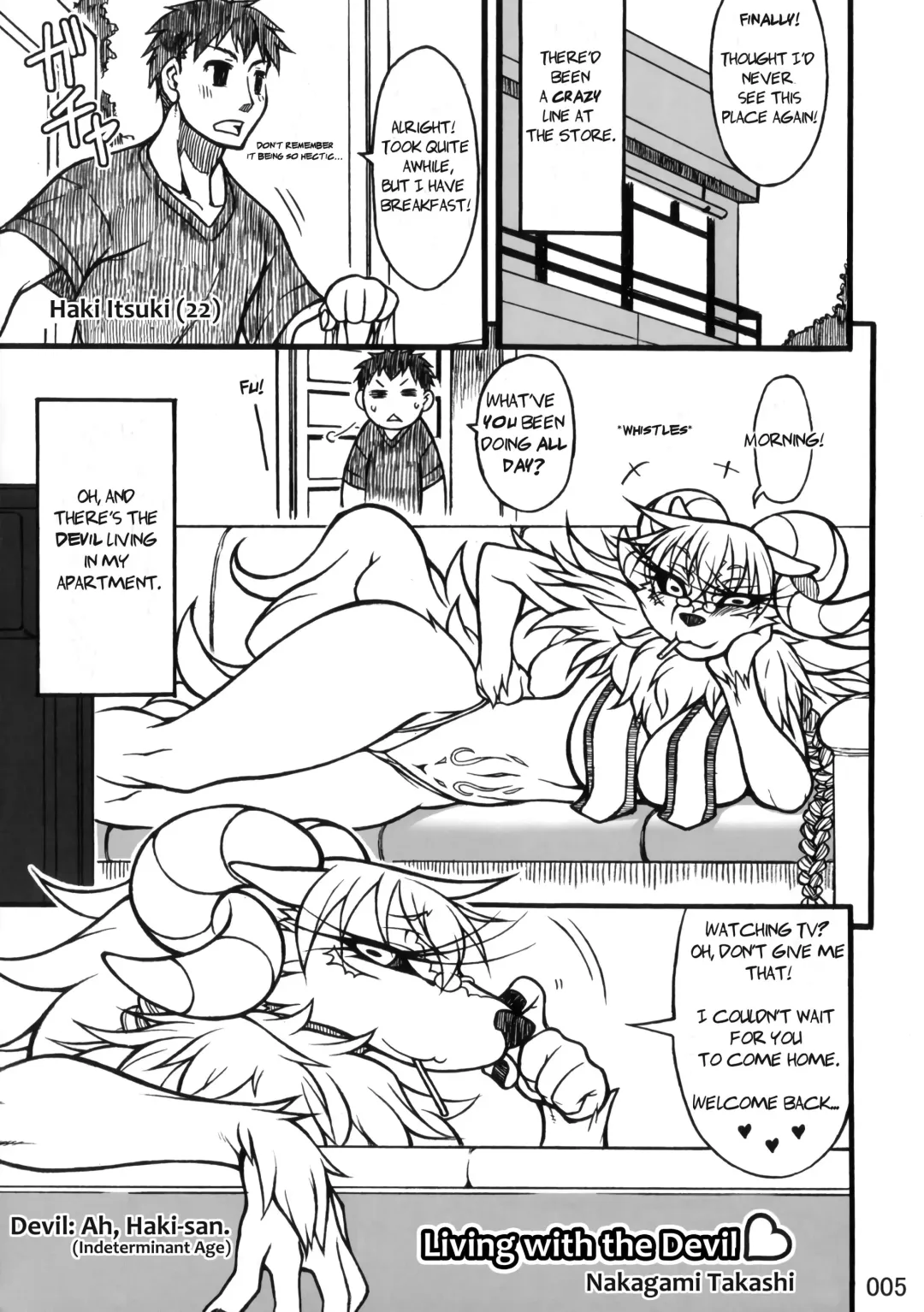 [Nakagami Takashi] Doukyo Akuma | Living with the Devil (decensored) Fhentai - Page 1