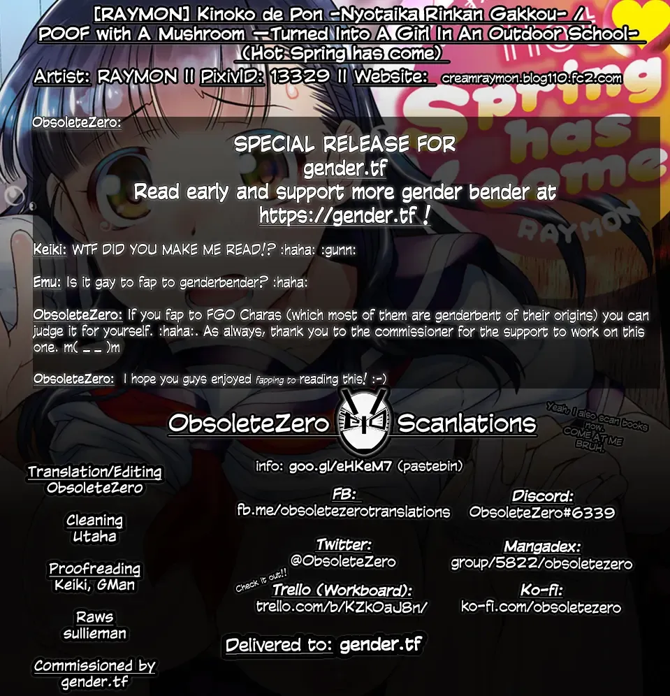 [Raymon] Kinoko de Pon -Nyotaika Rinkan Gakkou- POOF with A Mushroom -Turned Into A Girl In An Outdoor School- (decensored) Fhentai - Page 21