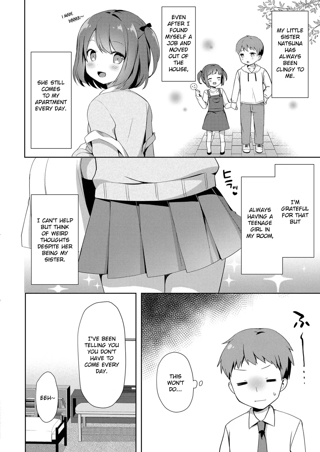 [Tiger] Yuuwaku Imouto #1 Onii-chan-chi ni Otomari | Little Sister Temptation #1 Staying at Onii-chan's apartment Fhentai - Page 2