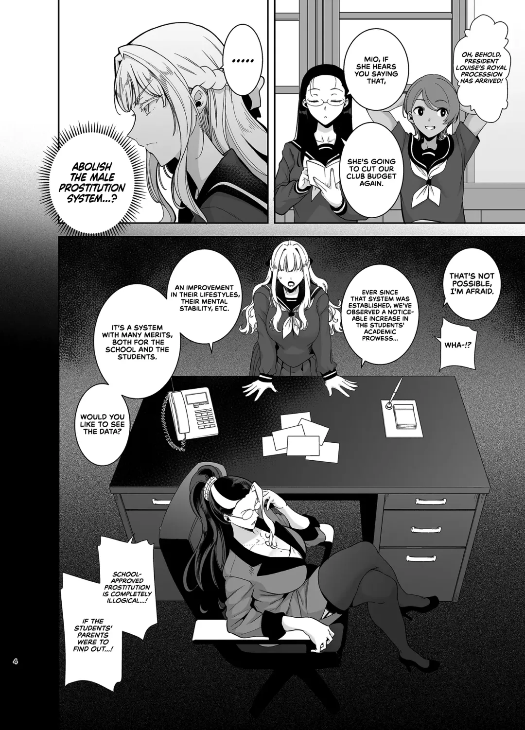 [Kurosu Gatari] Seika Jogakuin Koutoubu Kounin Sao Oji-san 4 | The Official Hired Cock of Seika Academy's High School 4 Fhentai - Page 4
